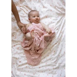 Cam Cam Pointelle Baby Knit Blanket, Sorbet
