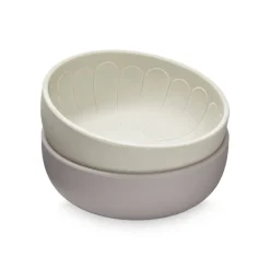 Cam Cam Silicone Bowl, Set of 2, Flower - Earth Mix