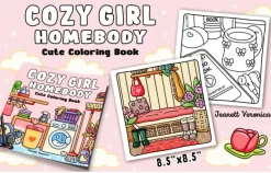 Cozy Girl Homebody Coloring Book