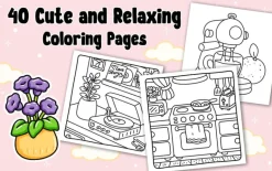 Cozy Girl Homebody Coloring Book
