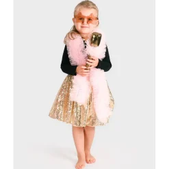 Den Goda Fen Costume, Tutu Disco Gold - Sizes 2-8 Years