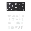 Design Letters, Food Icons for Message Board – White