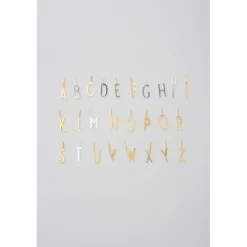 Design Letters Jewelry Pendant, 16mm Matte Silver Letter - A-Z