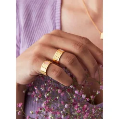 Design Letters Love Ring, Gold - Nude - Size 50-56