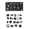 Design Letters, Office Icons for Message Board - Black