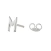 Design Letters Stud Earrings with Arne Jacobsen Letter – Silver A-Z