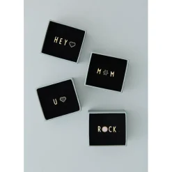 Design Letters Stud Earrings with Arne Jacobsen Letter – Silver A-Z