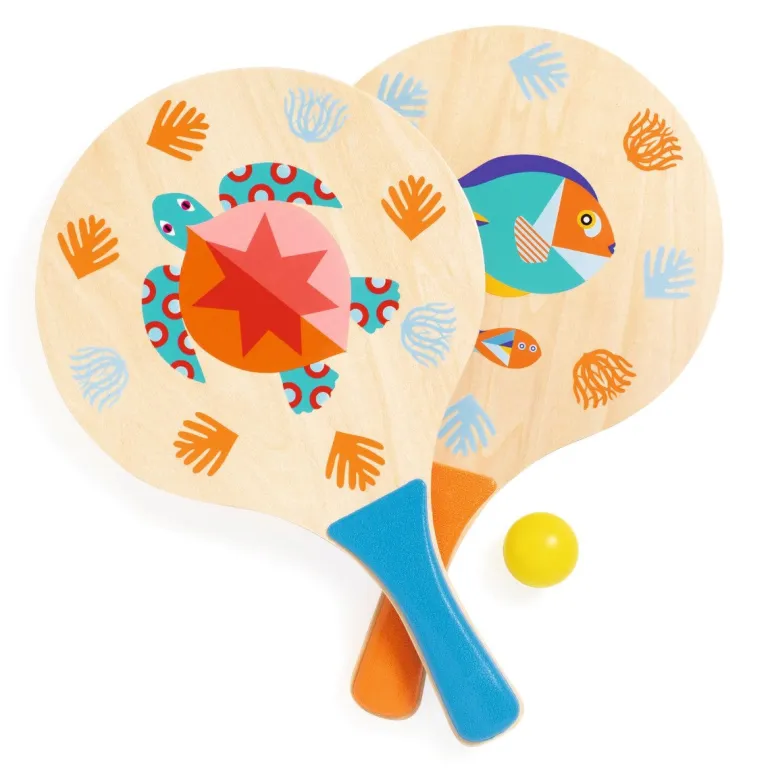 Djeco Beach Tennis Set, Ocean Theme
