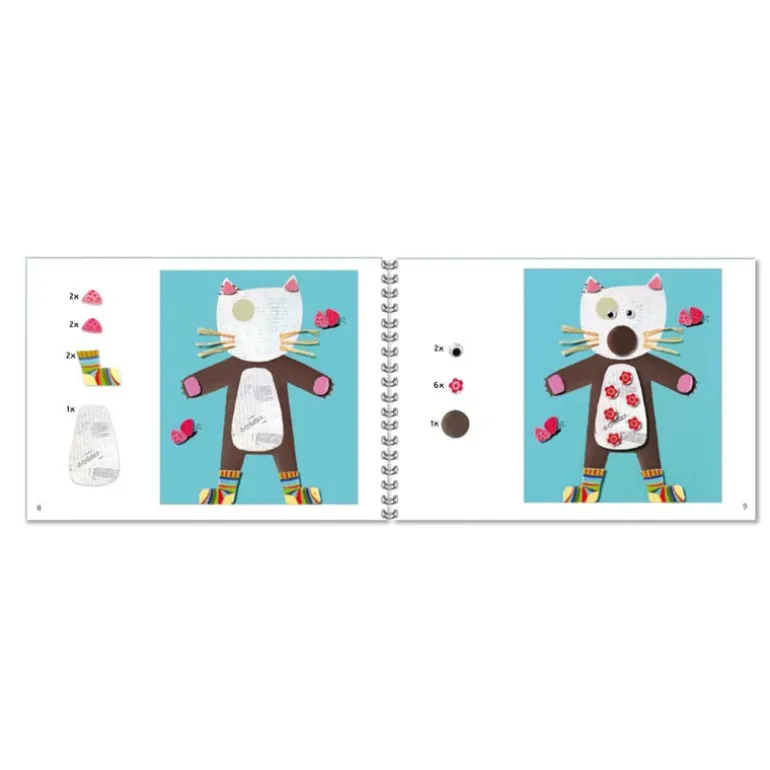 Djeco Collage Set, Animal Designs