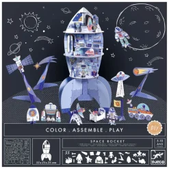Djeco Color - Assemble - Play, Rocket Ship