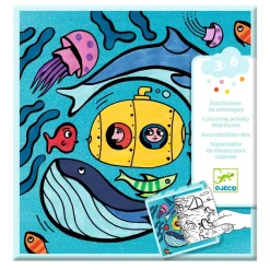 Djeco Coloring Set, Under the Sea in Long Strips