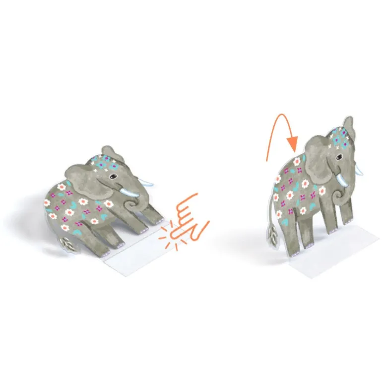 Djeco Creative Stand-Up Stickers, Animals