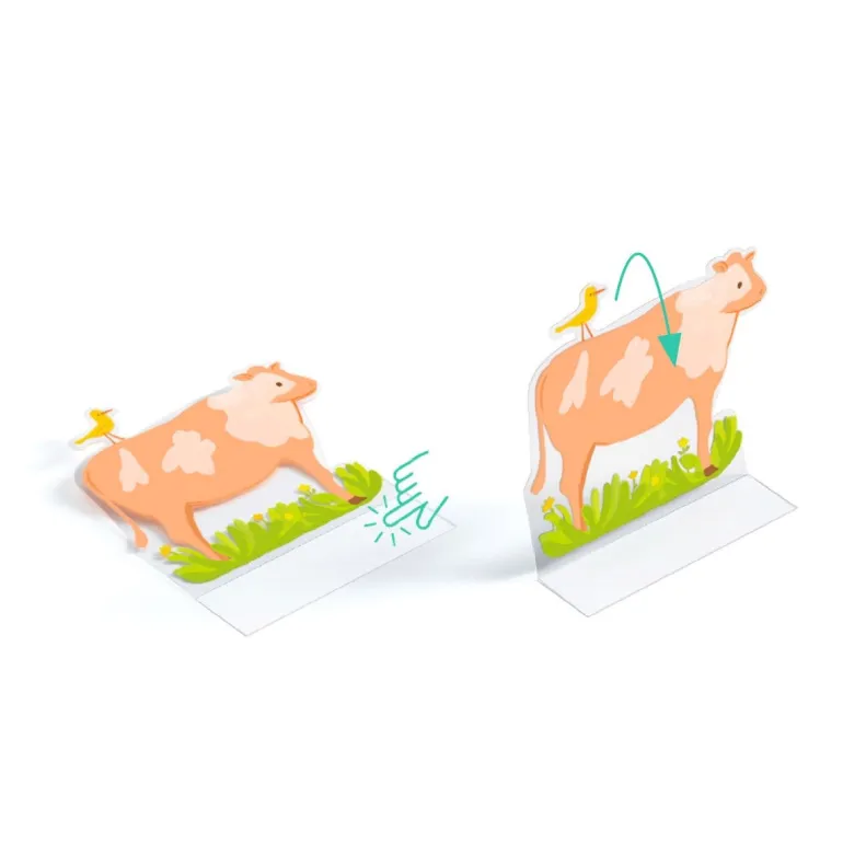 Djeco Creative Stand-Up Stickers, Farmyard