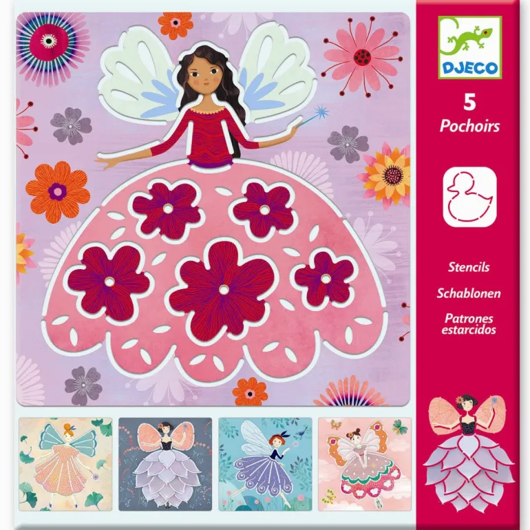 Djeco Drawing Stencils, Fairies