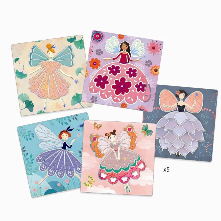 Djeco Drawing Stencils, Fairies