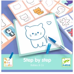 Djeco Learning Game, Step by Step 1, 2, 3 - Animal Babies