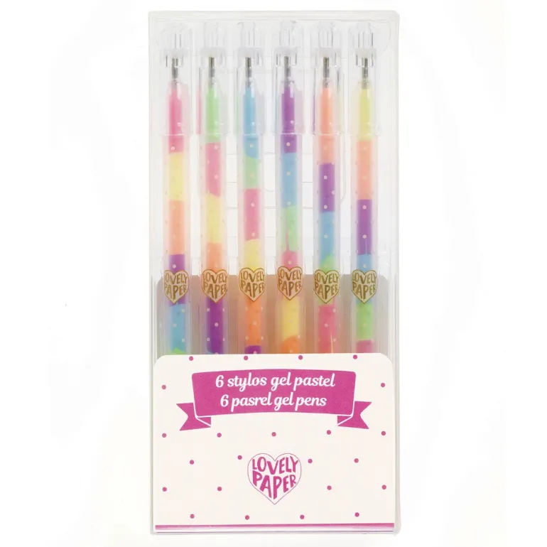 Djeco Lovely Paper, Gel Pens - Pastel