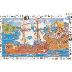 Djeco Observation Puzzle, Pirate - 100 Pieces