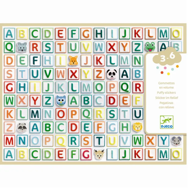 Djeco Pillow Stickers, The Alphabet