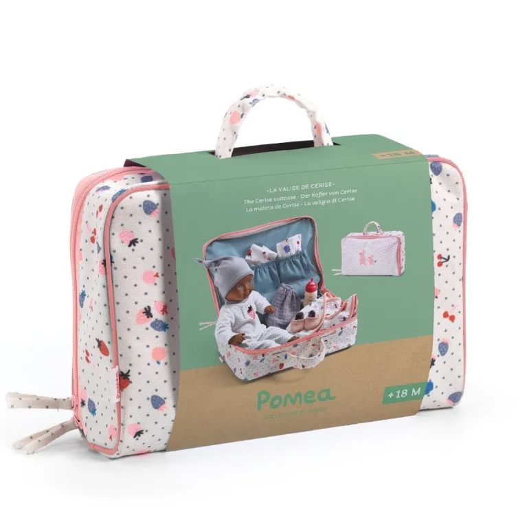 Djeco Pomea, Cerise's kuffert inkl dukke