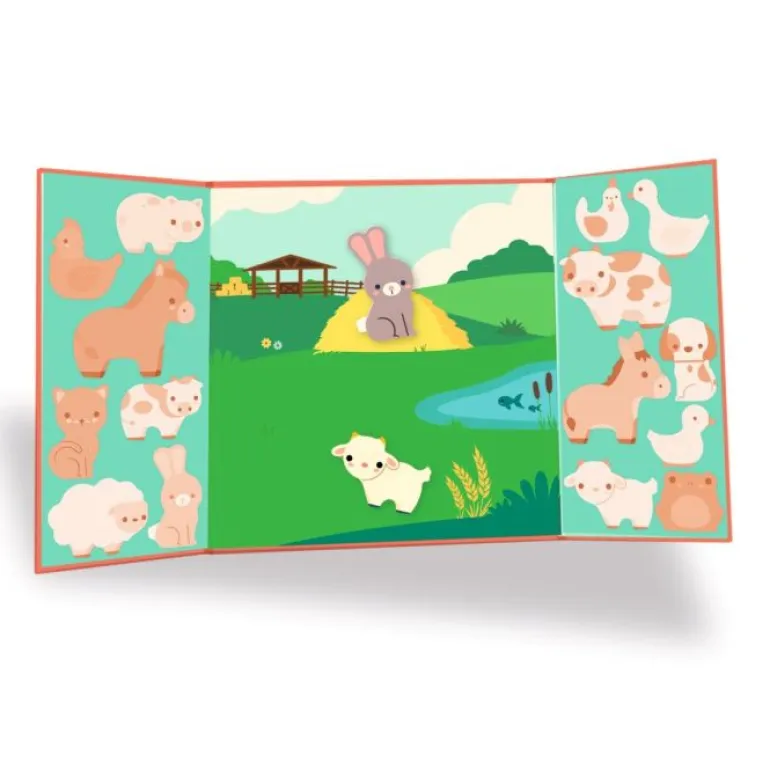 Djeco Reusable Stickers, Farm