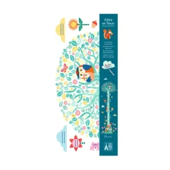 Djeco Wall Sticker, Height Ruler with Forest Animals