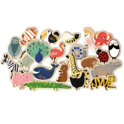 Djeco Wooden Magnets, 36 Animals