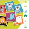 Djeco Wooden Memory Game, Wild Animals