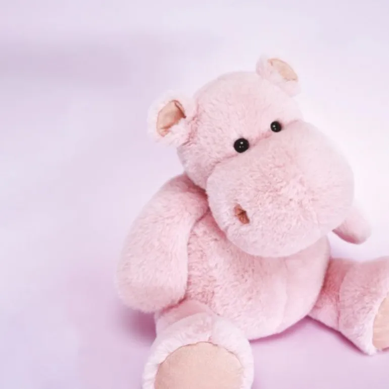 Doudou et Compagnie Flodheste Soft Toy, HIP'PIE Pink - 25 cm