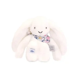 Doudou et Compagnie Flower Bunny, White - 25 cm