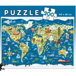 Educa Puzzle, World Map - 200 Pieces