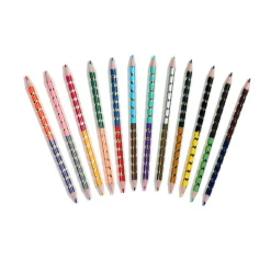 eeBoo - 12 Double-Ended Colored Pencils - Fawn & Sun