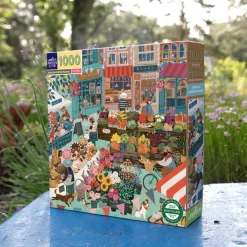 eeBoo Jigsaw Puzzle 1000 Pieces, English Green Market