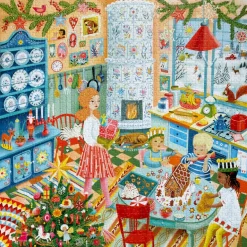 eeBoo Jigsaw Puzzle 1000 Pieces, Swedish Holiday Kitchen