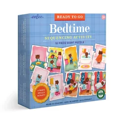 Eeboo Jumbo Puzzle, Bedtime - 10 Pieces