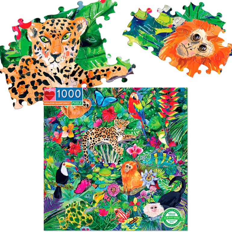 Eeboo Puzzle, Amazon Rainforest - 1000 Pieces