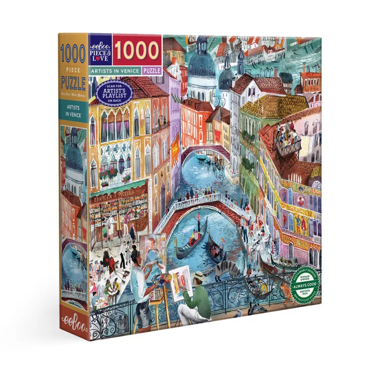 eeBoo Puzzle 1000 Pieces, Artists in Venice