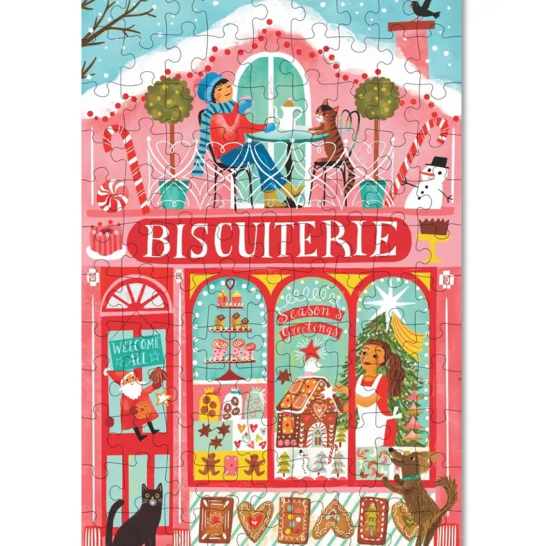 eeBoo Puzzle 100 Pieces, Christmas Market - Assorted Designs