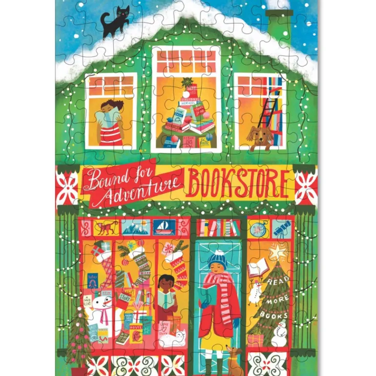 eeBoo Puzzle 100 Pieces, Christmas Market - Assorted Designs