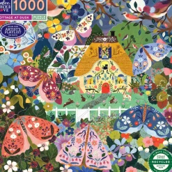 eeBoo Puzzle 1000 Pieces, Cottage at Dusk