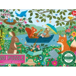 eeBoo Puzzle with 20 Pieces - Garden Animals
