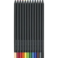 Faber-Castell, Black Edition, 12 Colored Pencils – Assorted Colors