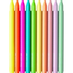 Faber-Castell Grip Markers, Neon and Pastel - Set of 10 Pieces