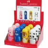 Faber-Castell Mini Pencil Sharpener and Eraser Combo, Assorted Colours