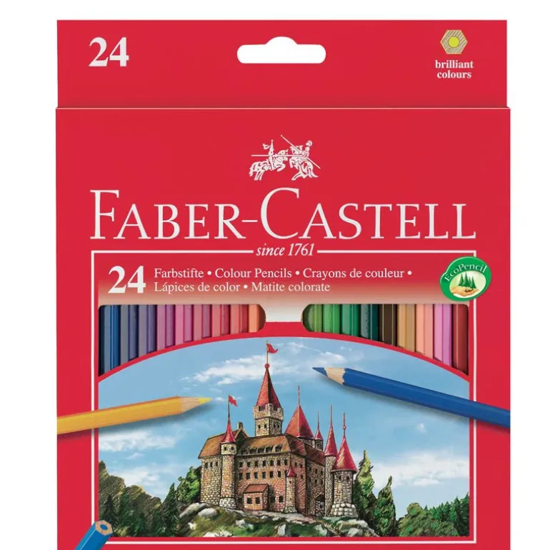 Faber-Castell, 24-Piece Colored Pencil Set