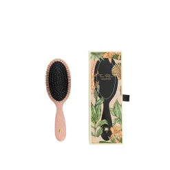 Fan Palm Hairbrush, Medium – Beach Rose Wet Brush, Pink with Glitter