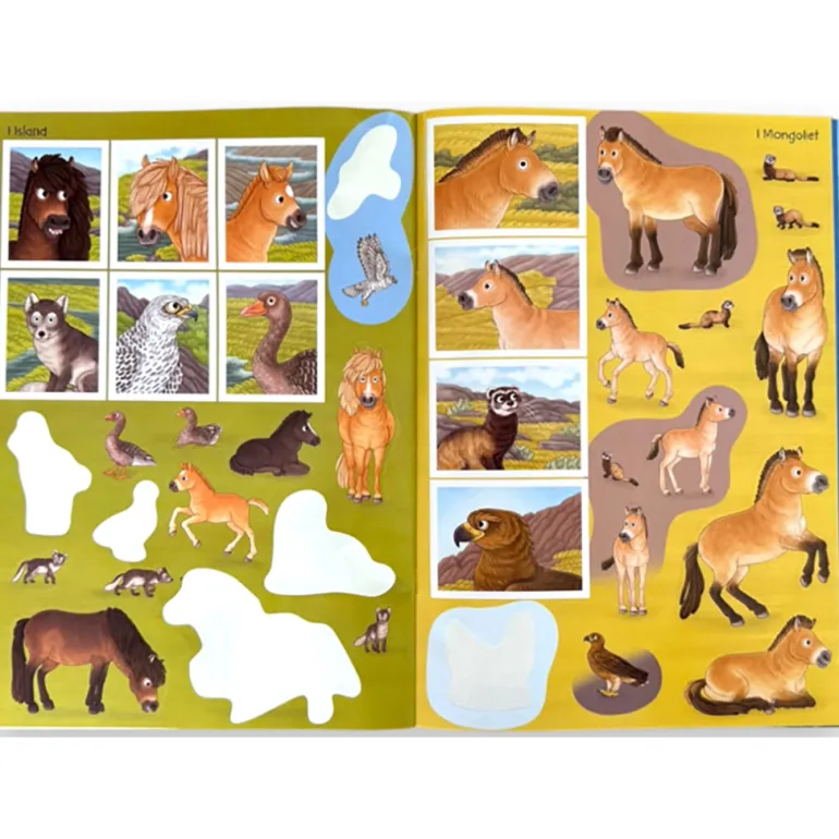 Forlaget Bolden, Nature's World – with Stickers – Horses, Ponies, and Other Animals