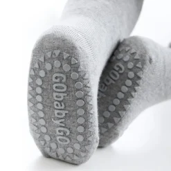 GoBabyGo Crawling Tights with Non-Slip Rubber Pads, Grey Melange