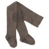 GoBabyGo Crawling Tights with Rubber Grips, Brown Melange - Wool
