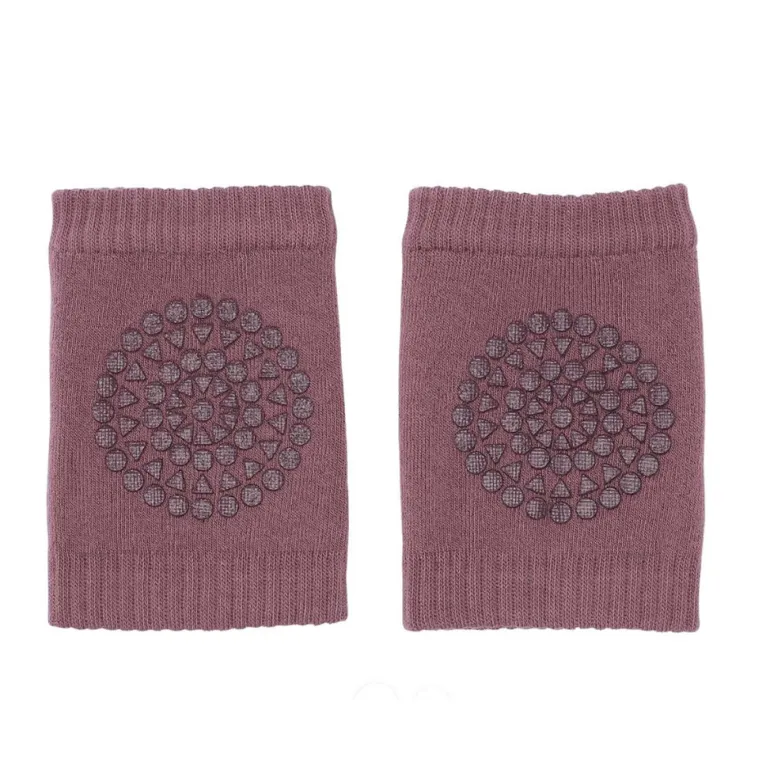 GoBabyGo Knee Pads with Rubber Dots, Misty Plum